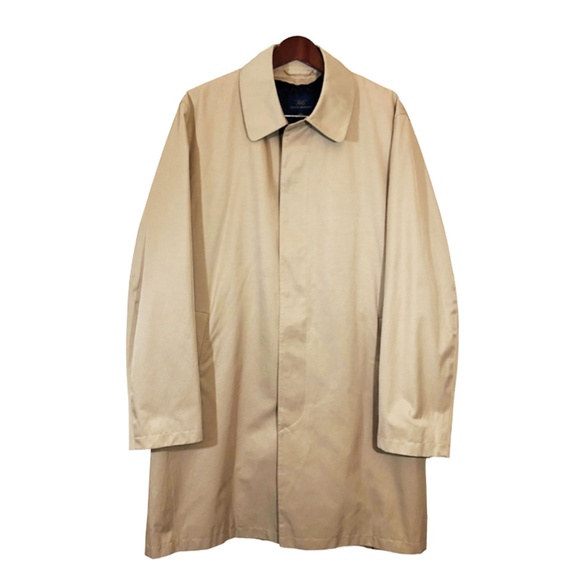 BROOKS BROTHERS Beige Single Breasted Trench Coat Men's Size L